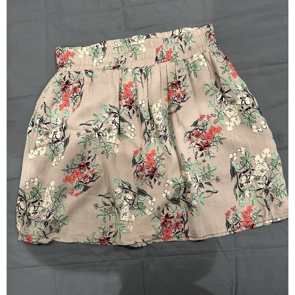 TULLE Lined Print Mini Skirt With Pockets Size M